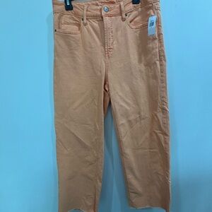 Old Navy Women's High Rise Jeans in Soft Peach